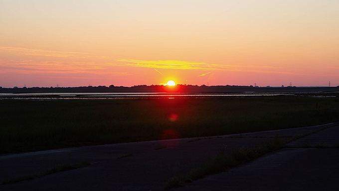 Sonnenaufgang bei Helmsand