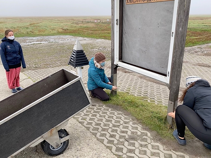 Abbau der Schutzgebietskennzeichnung am Leuchtturm Westerhever