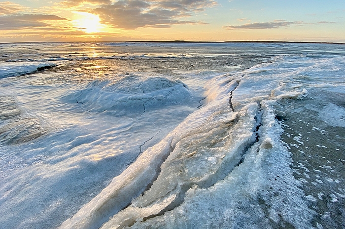 Bizarre Eisformationen vor St. Peter-Ording