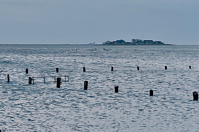 Landunter auf Hallig Hooge