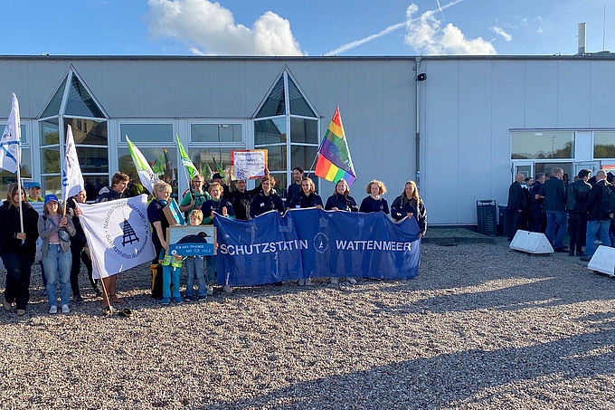 Team der Schutzstation am Schluss der Demonstration