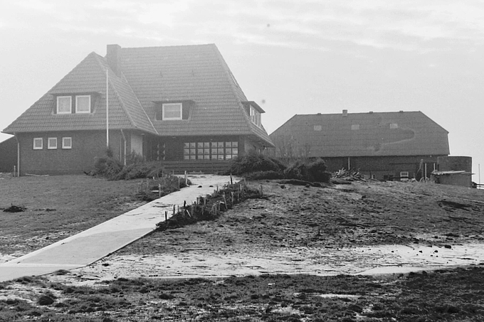 Hanswarft von Norden nach der Flut 1976 Hanswarft von Norden nach der Flut 1976