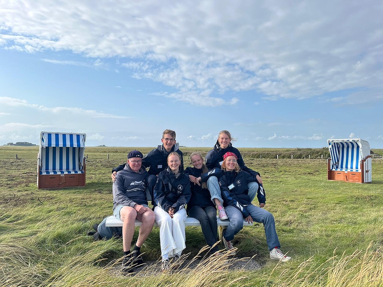 Gruppenbild auf der Hallig Gruppenbild auf der Hallig