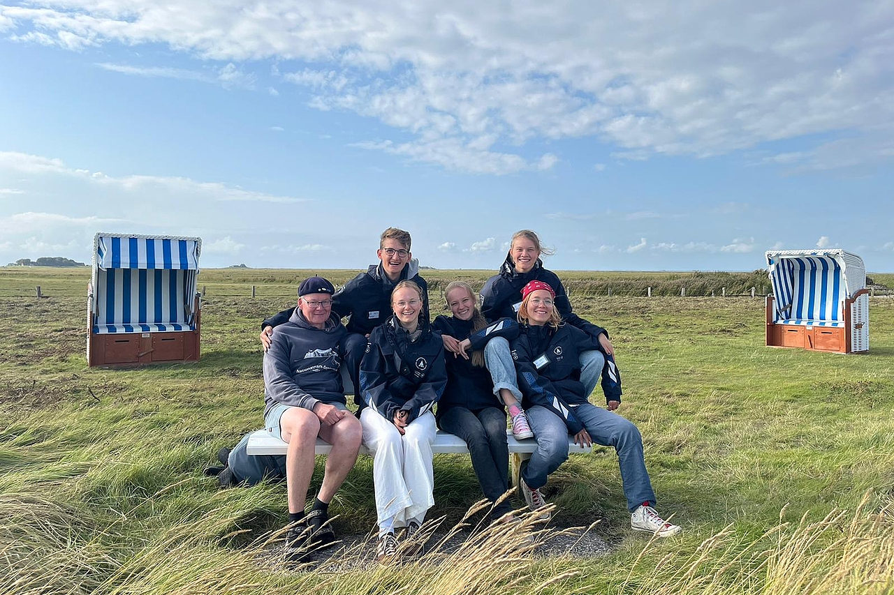 Gruppenbild auf der Hallig Gruppenbild auf der Hallig