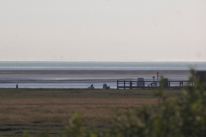 Schwache Fata Morgana von Helgoland