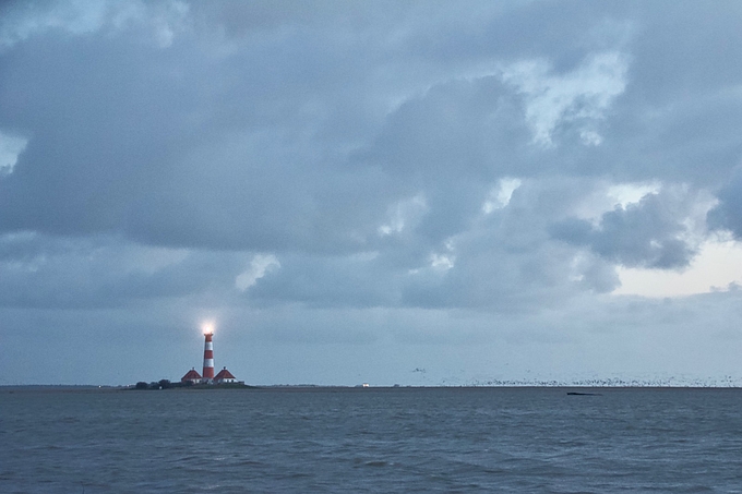 Leuchtturm Landunter Dämmerung