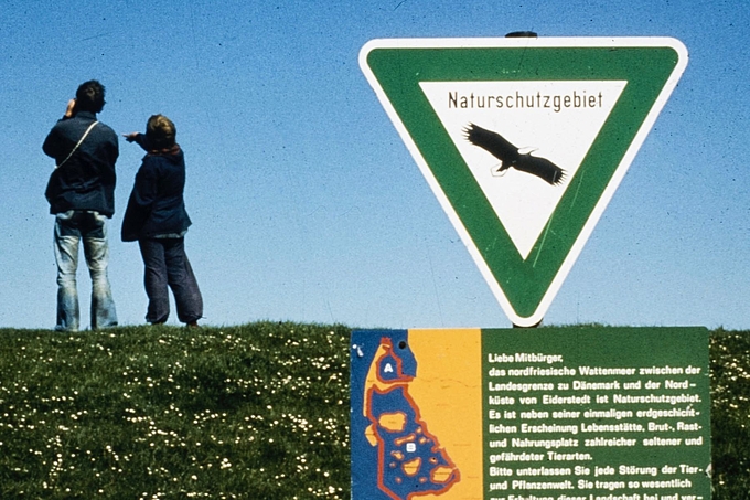 Schild Naturschutzgebiet Nordfriesisches Wattenmeer