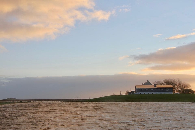 Landunter auf Hallig Langeneß