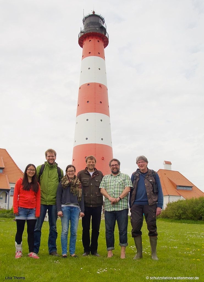 Peter Meiwald mit dem Team am Turm