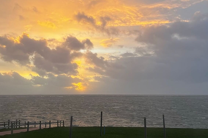 Landunter im Abendlicht Landunter im Abendlicht