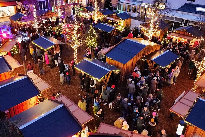 Wintermarkt von oben Wintermarkt von oben