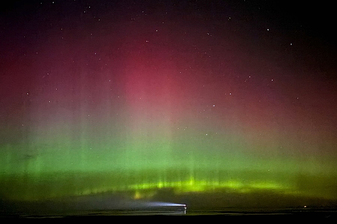 Polarlicht über Westerhever am 20.1.26