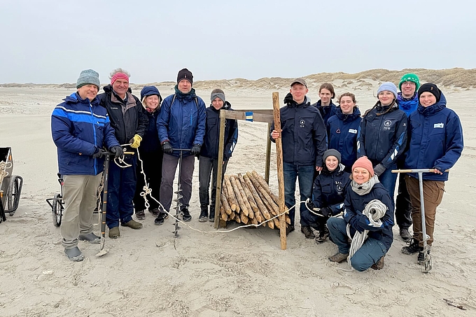 Gruppenbild auf dem Kniepsand Gruppenbild auf dem Kniepsand
