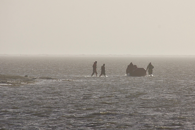 Rettungsaktion mit Schlauchboot