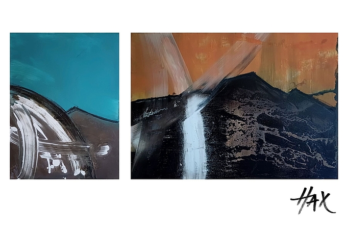 Collage zweier Gemälde