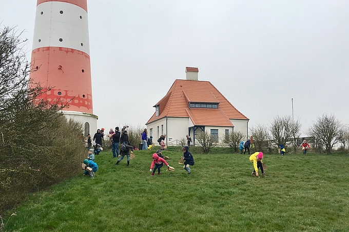 Ostereiersuche am Leuchtturm Westerhever