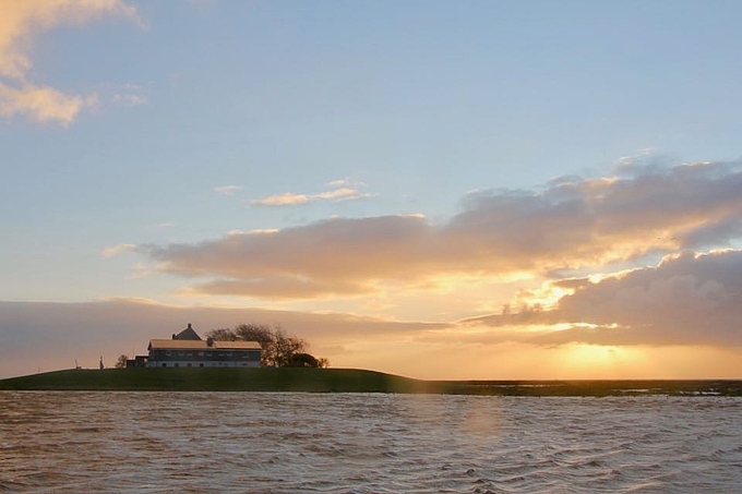 Landunter auf Hallig Langeneß