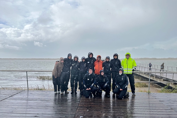 Gruppe der überfluteten Salzwiese in St. Peter-Bad Gruppe der überfluteten Salzwiese in St. Peter-Bad