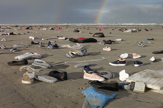 Müll am Strand von Ameland