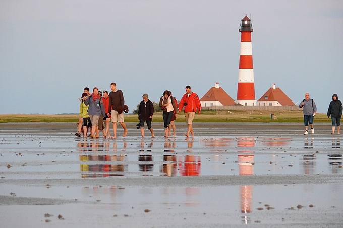 Wattwanderung vor dem Leuchtturm Westerhever