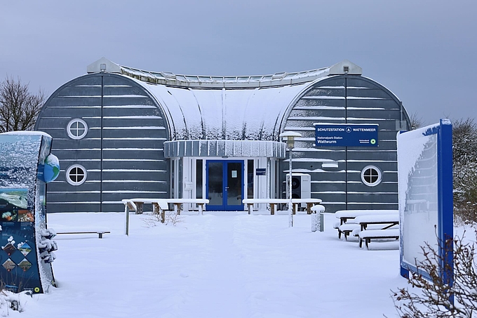 Verschneite Station Meldorf