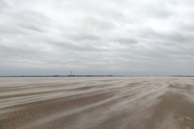 Sandsturm vor Westerhever