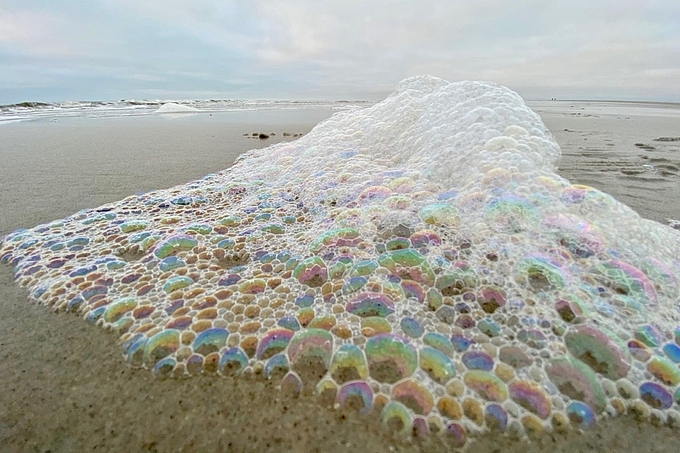 Schaum am Strand