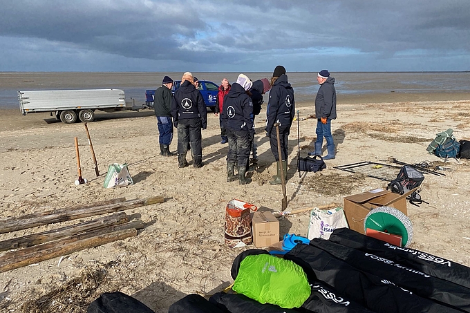 Basislager am Strandwall