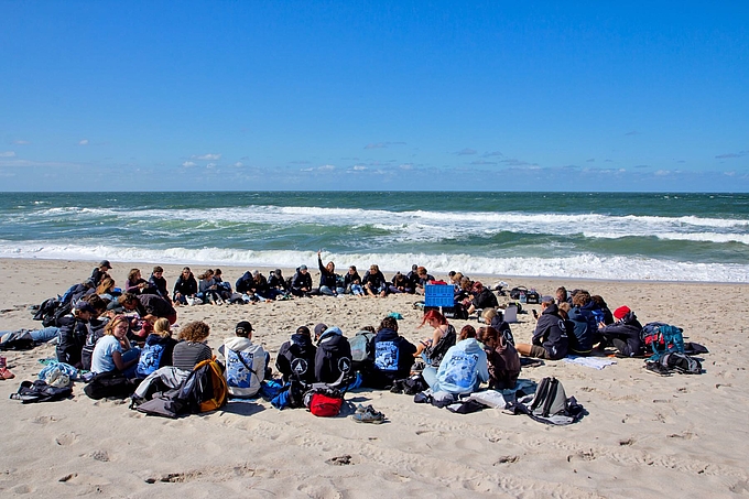 Arbeitskreis am Strand