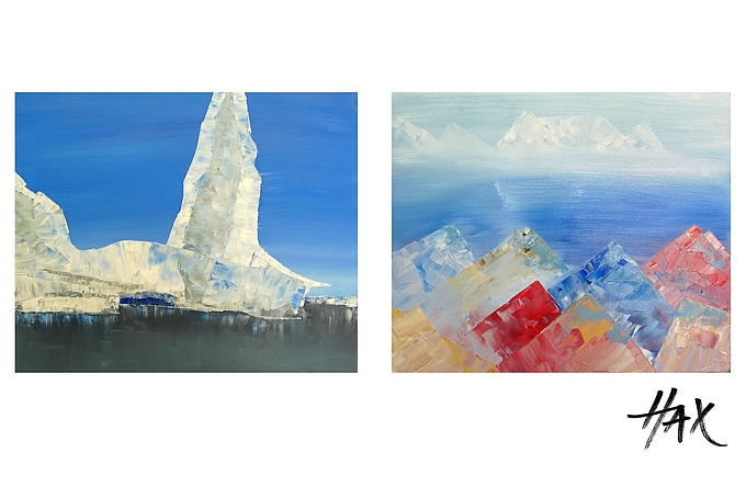 Collage zweier Gemälde
