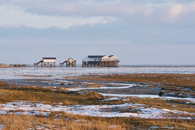 Eis auf der Sandbank vor St. Peter-Ording