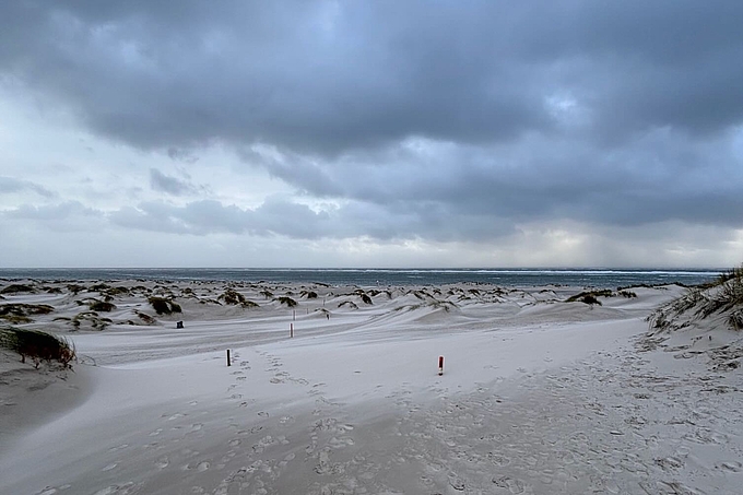 Überfluteter Kniepsand am Nachmittag Überfluteter Kniepsand am Nachmittag