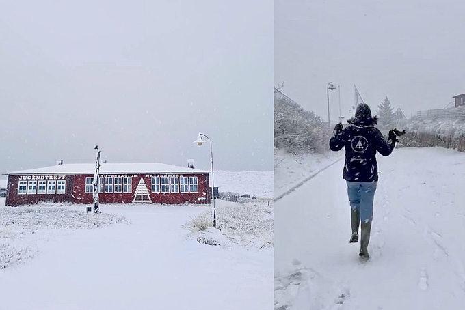 Collage Station und Freiwillige in Hörnum