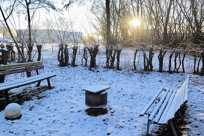 Büsumer Garten im Schnee