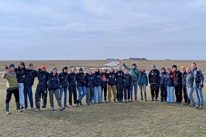 Gruppe auf Hallig Hooge Gruppe auf Hallig Hooge