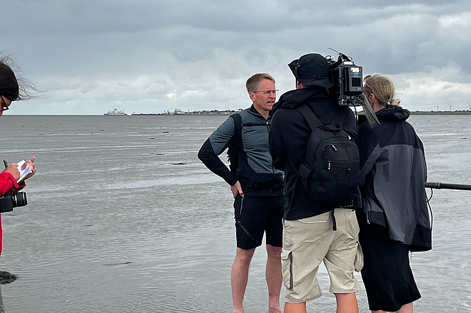 Daniel Günther vor der Kamera Daniel Günther vor der Kamera