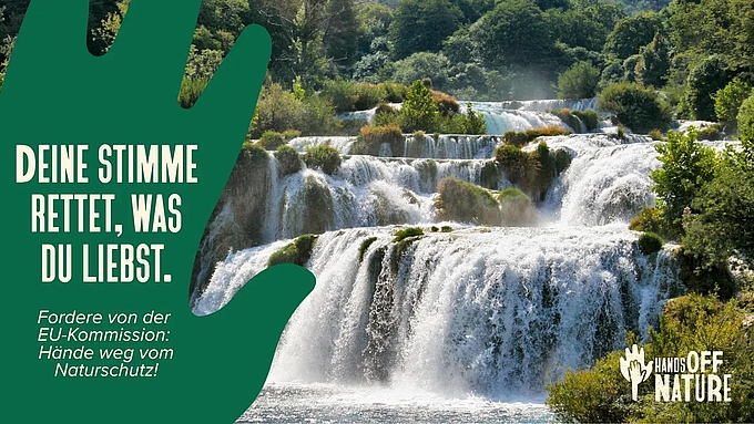 #HandsOffNature Wasserfall