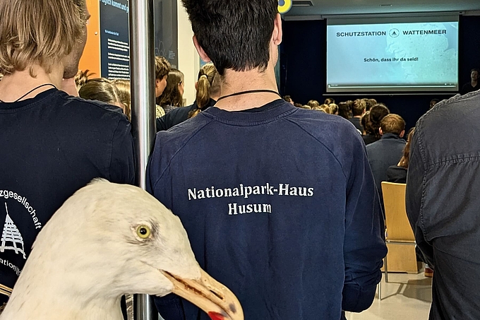 Freiwillige vor Willkommens-Präsentation Freiwillige vor Willkommens-Präsentation