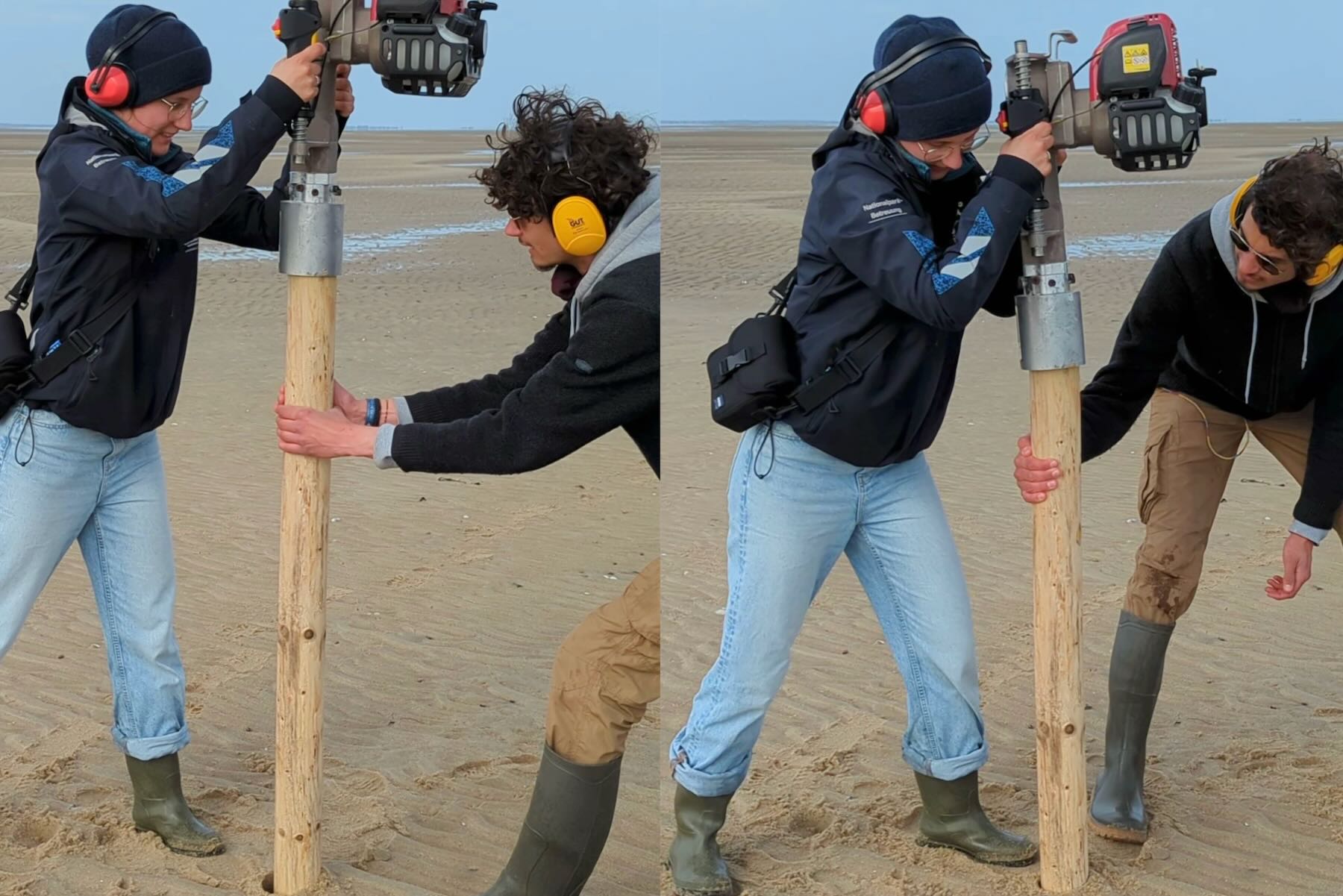 Collage zweier Fotos mit der Ramme