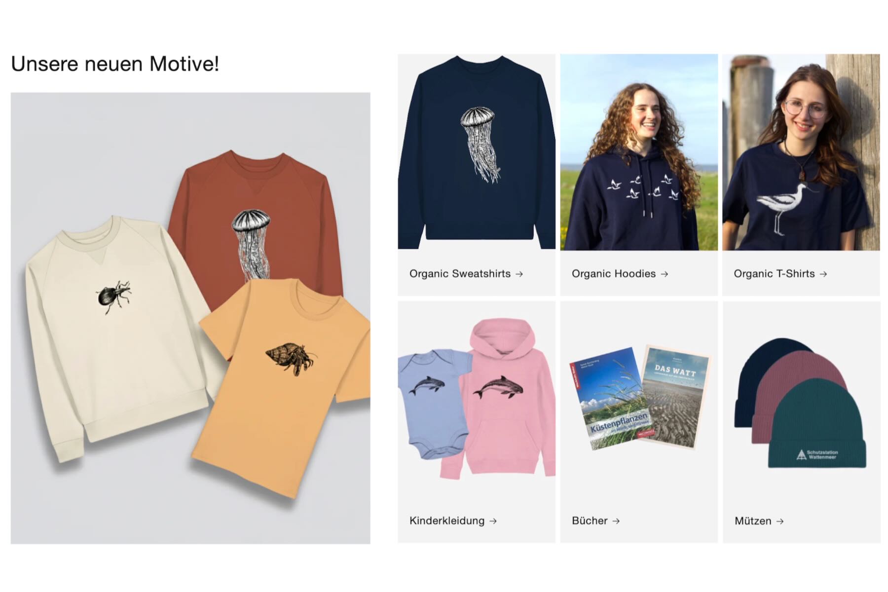 Collage aus Fotos der Webseite